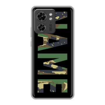 Силиконовый чехол на Motorola Edge 40 с принтом NAME
