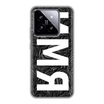 Силиконовый чехол на Xiaomi 14 с принтом ИМЯ