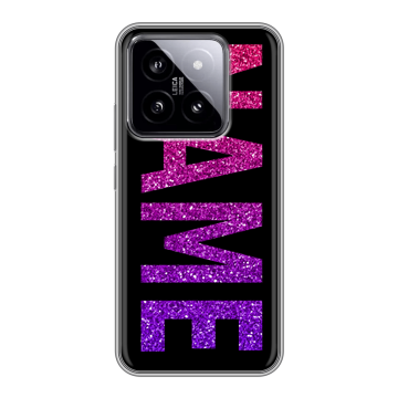 Силиконовый чехол на Xiaomi 14 с принтом NAME