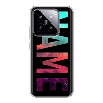 Силиконовый чехол на Xiaomi 14 с принтом NAME