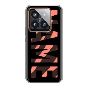 Силиконовый чехол на Xiaomi 14 Pro с принтом NAME