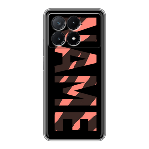 Силиконовый чехол на Xiaomi Poco X6 Pro 5G с принтом NAME