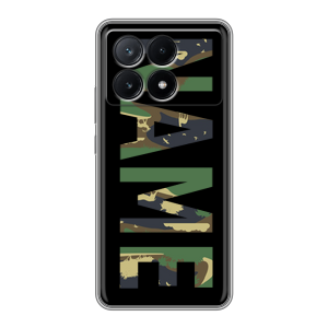 Силиконовый чехол на Xiaomi Poco X6 Pro 5G с принтом NAME