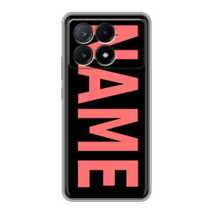 Силиконовый чехол на Xiaomi Poco X6 Pro 5G с принтом NAME