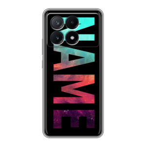 Силиконовый чехол на Xiaomi Poco X6 Pro 5G с принтом NAME