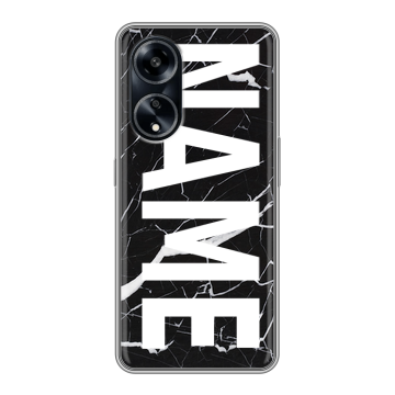 Силиконовый чехол на OPPO A1 Pro с принтом NAME