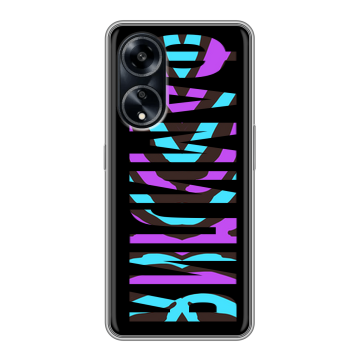 Силиконовый чехол на OPPO A1 Pro с принтом ФАМИЛИЯ