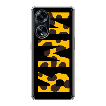 Силиконовый чехол на OPPO A1 Pro с принтом ИМЯ