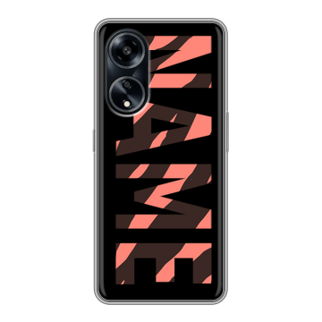 Силиконовый чехол на OPPO A1 Pro с принтом NAME