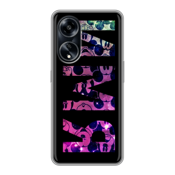 Силиконовый чехол на OPPO A1 Pro с принтом ИМЯ