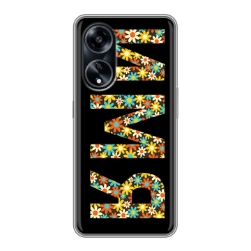 Силиконовый чехол на OPPO A1 Pro с принтом ИМЯ