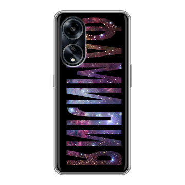 Силиконовый чехол на OPPO A1 Pro с принтом ФАМИЛИЯ