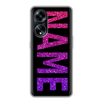 Силиконовый чехол на OPPO A1 Pro с принтом NAME