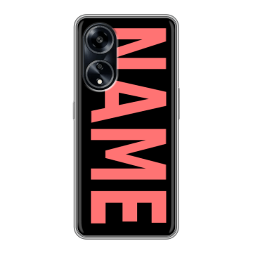 Силиконовый чехол на OPPO A1 Pro с принтом NAME