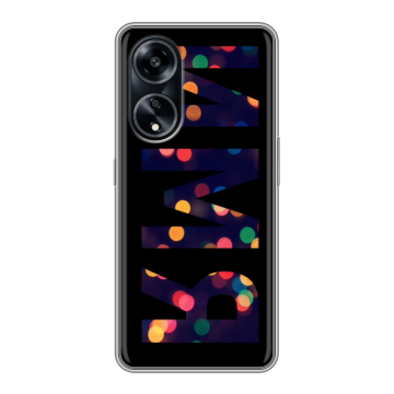 Силиконовый чехол на OPPO A1 Pro с принтом ИМЯ