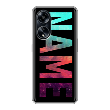 Силиконовый чехол на OPPO A1 Pro с принтом NAME