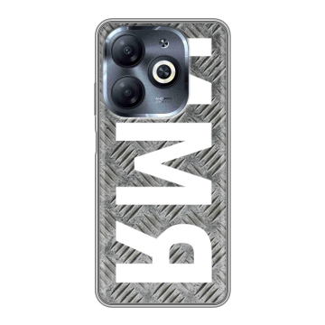 Силиконовый чехол на Infinix Smart 8 HD с принтом ИМЯ