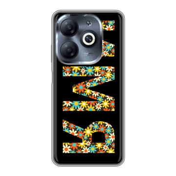 Силиконовый чехол на Infinix Smart 8 HD с принтом ИМЯ