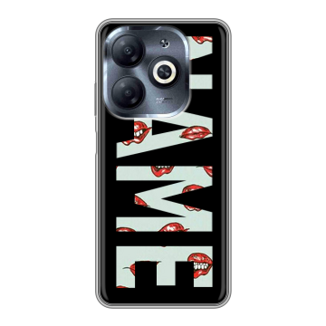 Силиконовый чехол на Infinix Smart 8 HD с принтом NAME