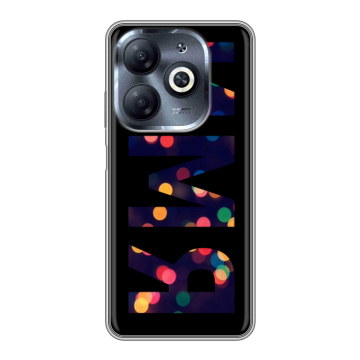Силиконовый чехол на Infinix Smart 8 HD с принтом ИМЯ