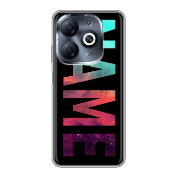 Силиконовый чехол на Infinix Smart 8 HD с принтом NAME