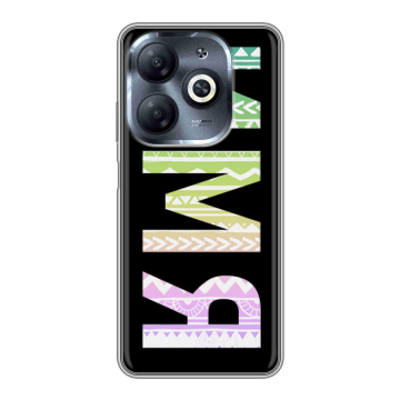 Силиконовый чехол на Infinix Smart 8 HD с принтом ИМЯ