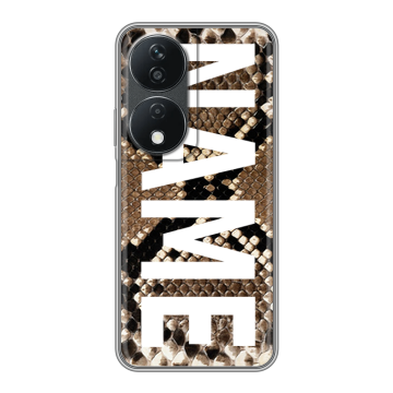 Силиконовый чехол на Honor X7b с принтом NAME