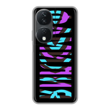Силиконовый чехол на Honor X7b с принтом ФАМИЛИЯ
