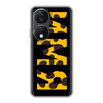 Силиконовый чехол на Honor X7b с принтом ИМЯ
