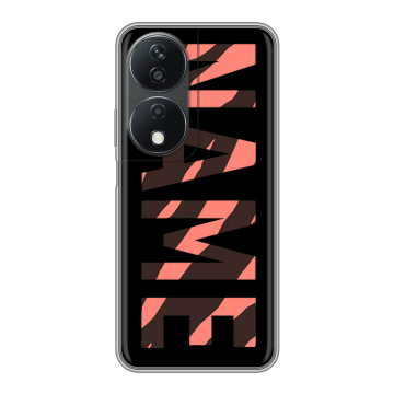 Силиконовый чехол на Honor X7b с принтом NAME