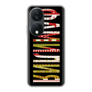Силиконовый чехол на Honor X7b с принтом ФАМИЛИЯ