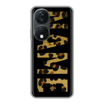 Силиконовый чехол на Honor X7b с принтом NAME