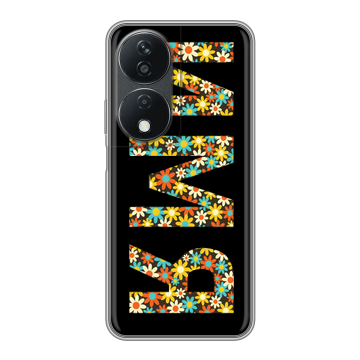 Силиконовый чехол на Honor X7b с принтом ИМЯ