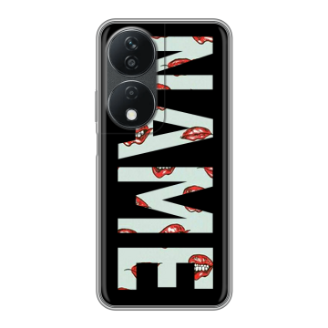 Силиконовый чехол на Honor X7b с принтом NAME