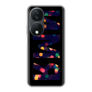 Силиконовый чехол на Honor X7b с принтом ИМЯ