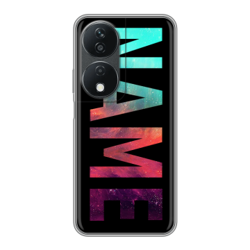 Силиконовый чехол на Honor X7b с принтом NAME