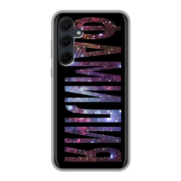 Силиконовый чехол на Samsung Galaxy A35 с принтом ФАМИЛИЯ