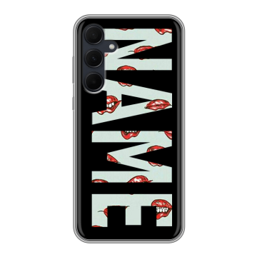 Силиконовый чехол на Samsung Galaxy A35 с принтом NAME