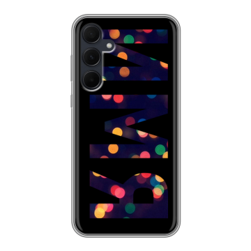 Силиконовый чехол на Samsung Galaxy A35 с принтом ИМЯ