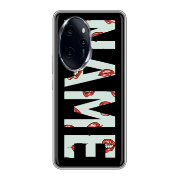 Силиконовый чехол на Honor 100 Pro с принтом NAME