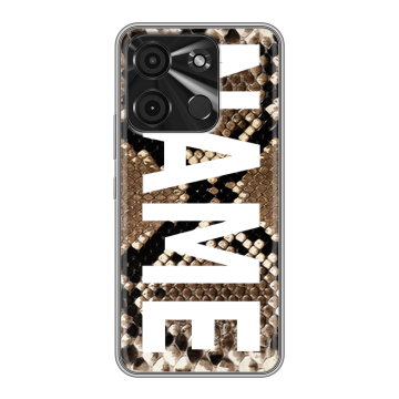 Силиконовый чехол на Itel A60 с принтом NAME