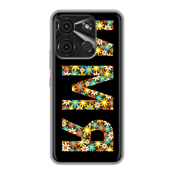 Силиконовый чехол на Itel A60 с принтом ИМЯ