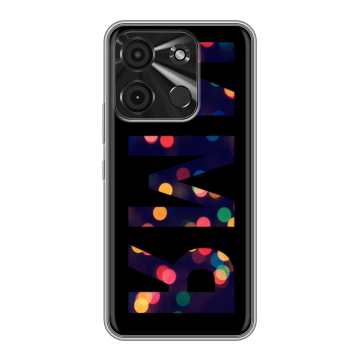 Силиконовый чехол на Itel A60 с принтом ИМЯ