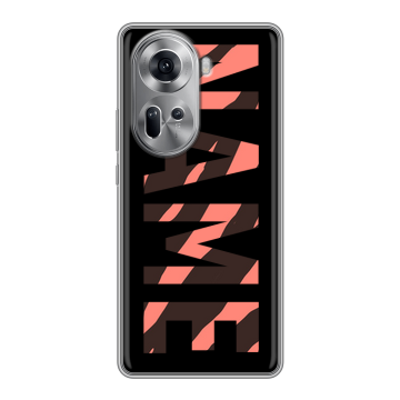 Силиконовый чехол на OPPO Reno 11 с принтом NAME