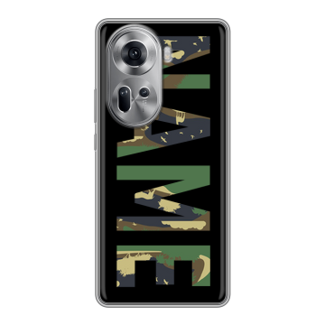 Силиконовый чехол на OPPO Reno 11 с принтом NAME