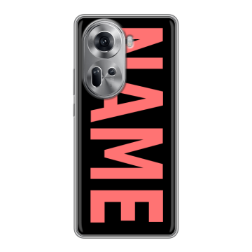 Силиконовый чехол на OPPO Reno 11 с принтом NAME