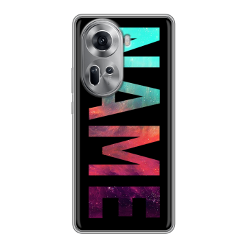 Силиконовый чехол на OPPO Reno 11 с принтом NAME