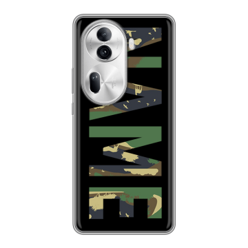 Силиконовый чехол на OPPO Reno 11 Pro с принтом NAME