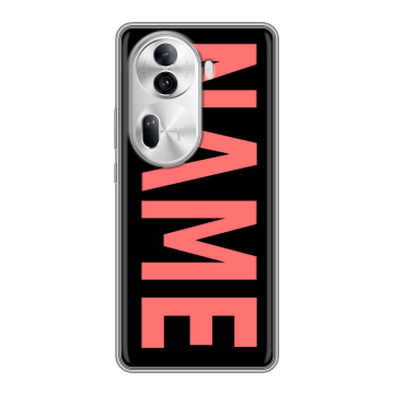 Силиконовый чехол на OPPO Reno 11 Pro с принтом NAME