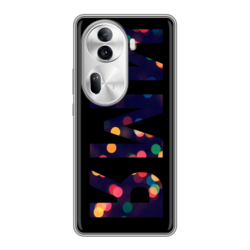 Силиконовый чехол на OPPO Reno 11 Pro с принтом ИМЯ